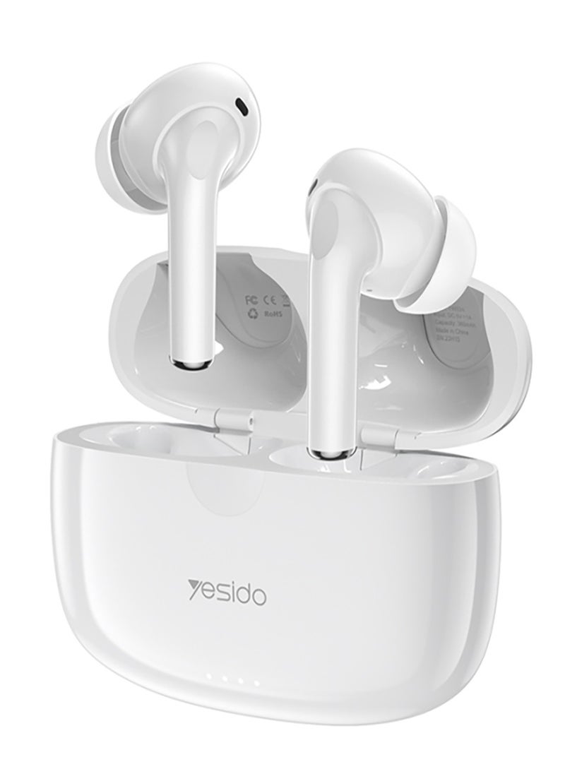 Yesido Yesido TWS24 Wireless Charge Cancellation ANC+ENC Noise Cancellation True Wireless Bluetooth Earphone - White  - Image 2
