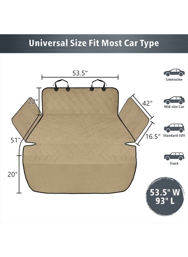 Veckle Cargo Liner, SUV Cargo Cover for Dogs with Side Flaps Hammock Water Resistant Nonslip Dog Seat Cover Cargo Area Protector Scratchproof for SUVs Sedans Vans - Image 3