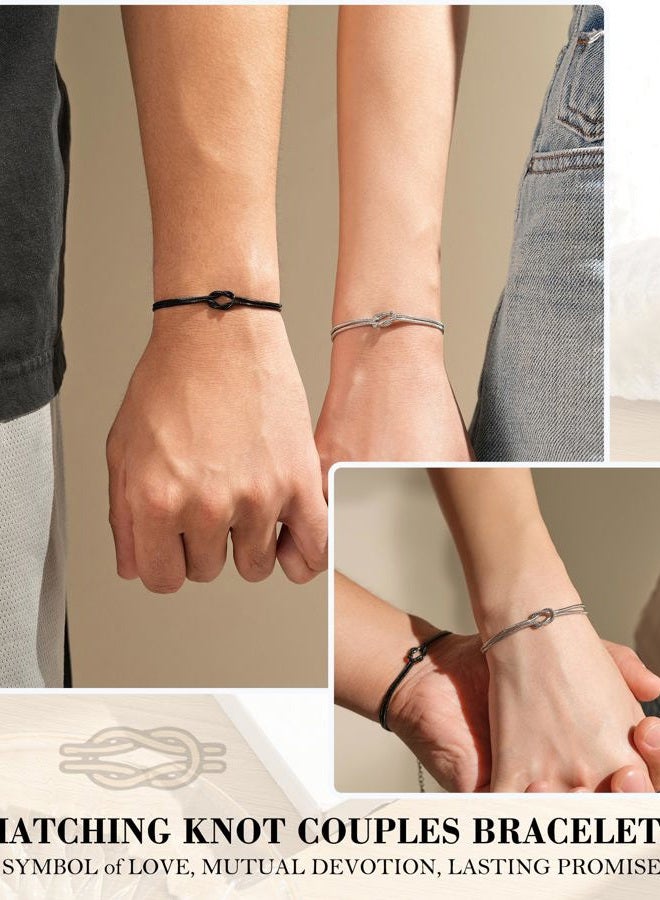 Tarsus Valentines Day Gifts Matching Couples Bracelets Love Knot Relationship Jewelry Christmas Birthday Anniversary Couples Gifts for Him Her Boyfriend Girlfriend, average, Stainless Steel, no - Image 2