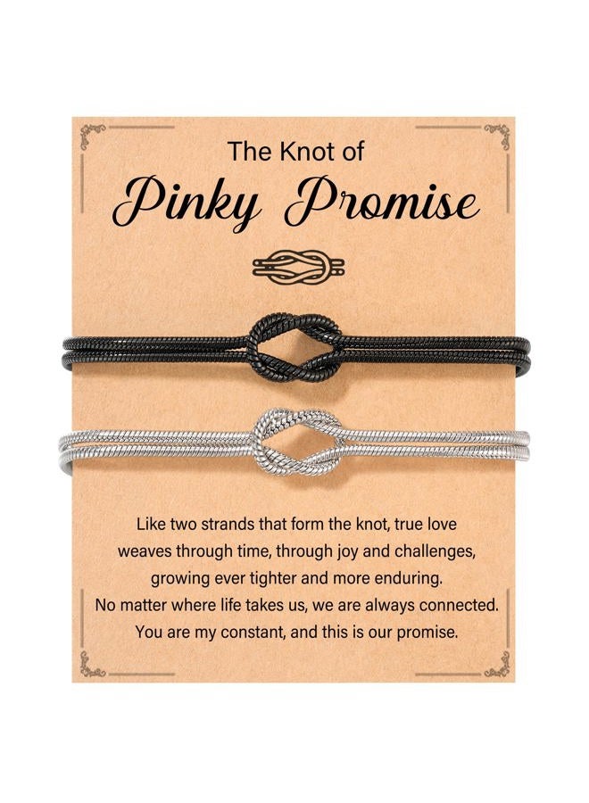 Tarsus Valentines Day Gifts Matching Couples Bracelets Love Knot Relationship Jewelry Christmas Birthday Anniversary Couples Gifts for Him Her Boyfriend Girlfriend, average, Stainless Steel, no - Image 1