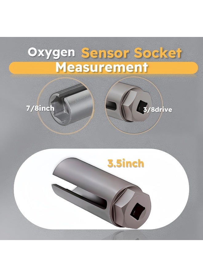 Angola Panda Oxygen Sensor Socket with Side Wire Cutout 3 8 Inch Drive x 7 8 Inch 22mm 6 Point fits All Vehicle O2 Removal and Installation Offset Oxygen Sensor Socket - Image 2