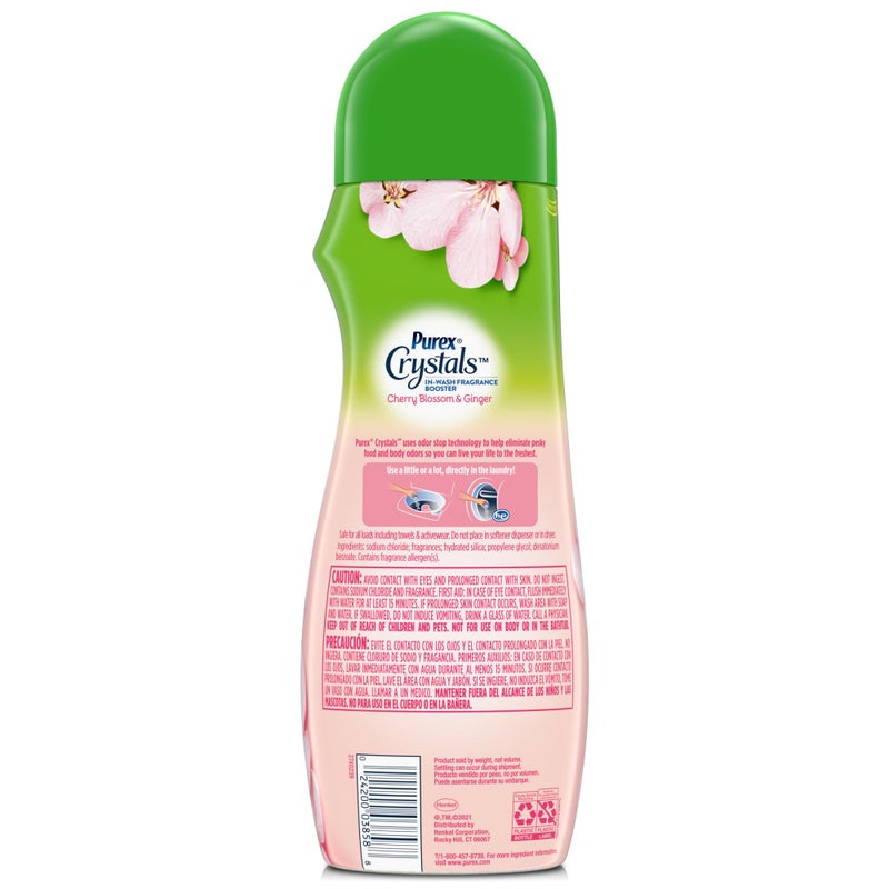Purex Crystals In-Wash Scent Booster, Fresh Cherry Blossom, 21 oz (Pack of 4), Long-Lasting Freshness & Odor Elimination Technology - Image 2