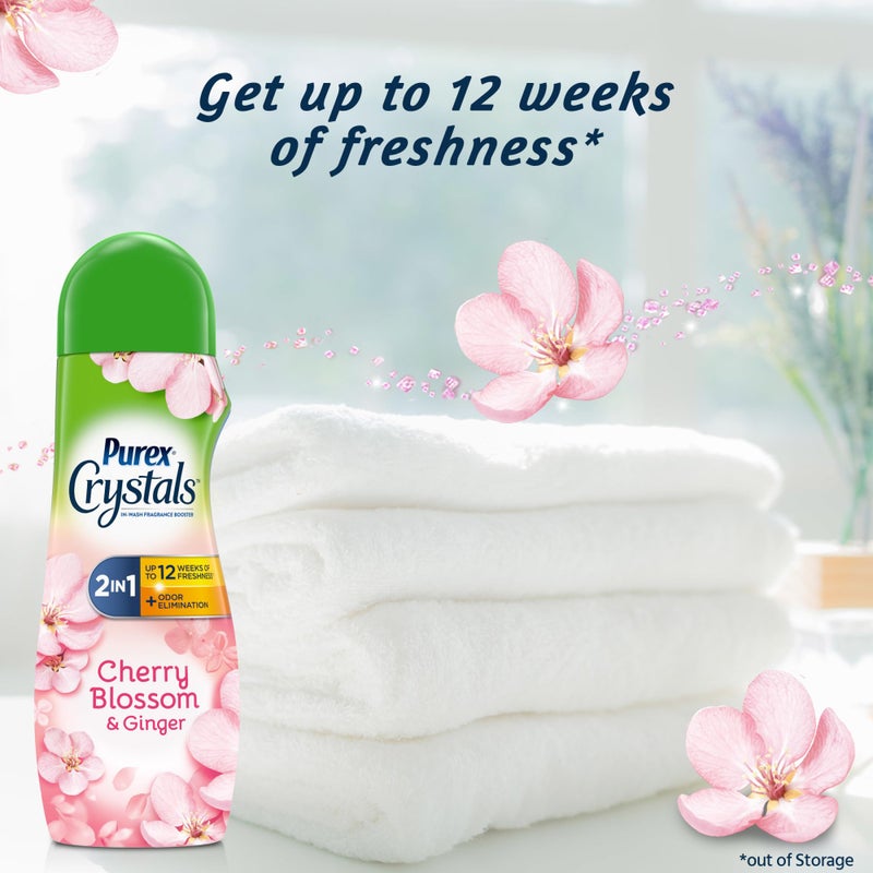 Purex Crystals In-Wash Scent Booster, Fresh Cherry Blossom, 21 oz (Pack of 4), Long-Lasting Freshness & Odor Elimination Technology - Image 3