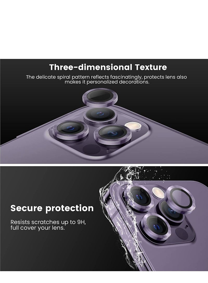 iPhone 14 Pro - iPhone 14 Pro Max Camera Lens Protector, 9H Tempered Glass Camera Cover Screen Protector Metal Individual Ring for iPhone 14 Pro 6.1 inch /14 ProMax 6.7 inch 2022 - Image 3