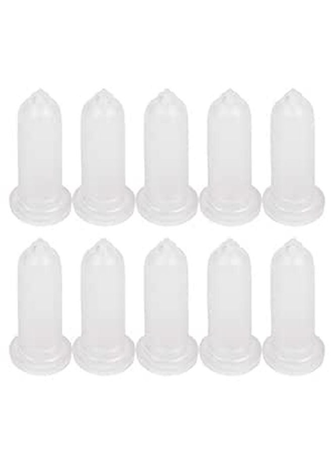 Replacement Nipple Teats For Milk Bottle Or Bucket 10 Pieces Set - Image 1