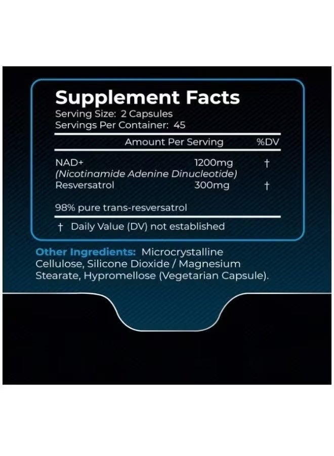 DayWins NAD Supplement 1500mg - Liposomal NAD+ with Resveratrol, Ultra Strength Capsules for Cellular Health, Stamina Healthy Aging (90 Capsules) - Image 5