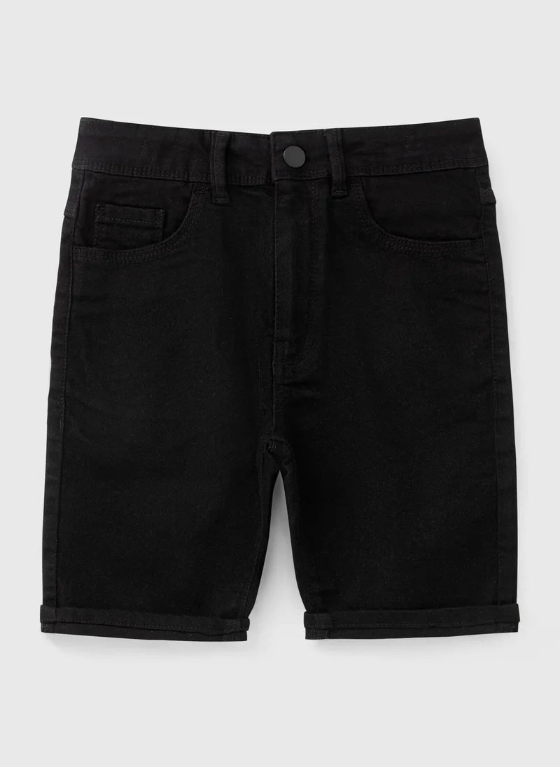 Matalan Boys Black Skinny Denim Shorts