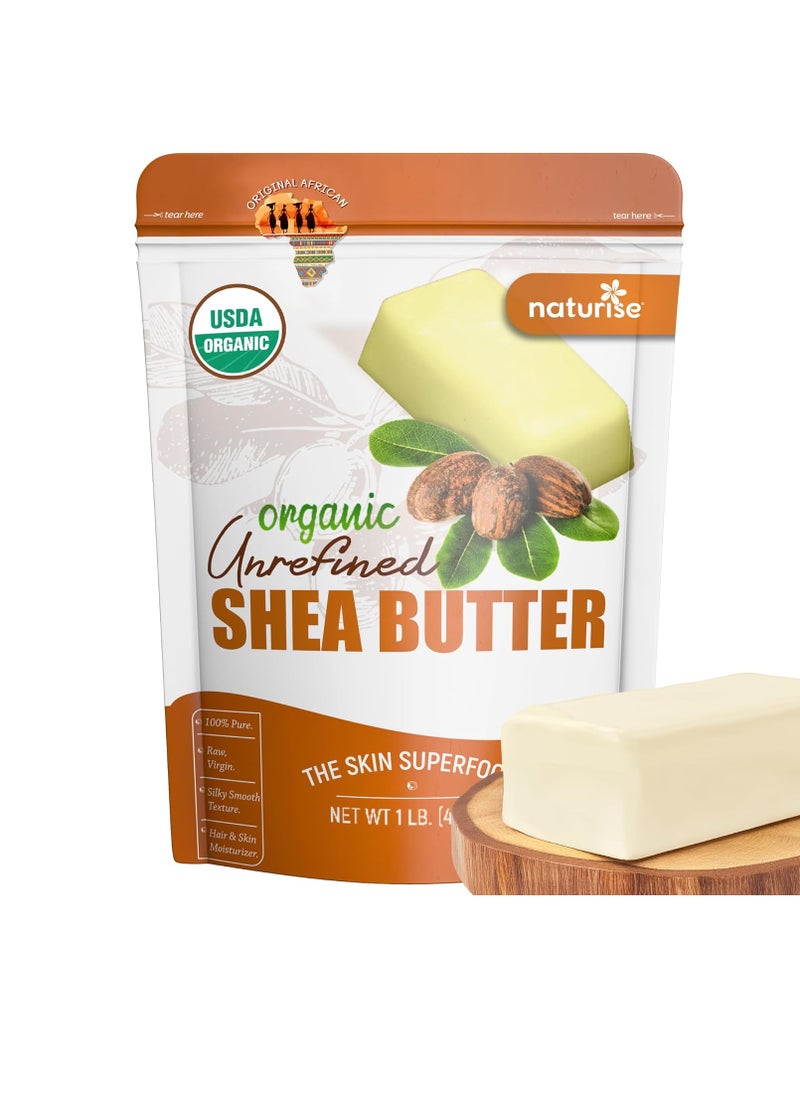 Naturise - African Shea Butter Raw Organic, Pure Shea Butter Raw Organic for Skin and Hair, Shea African Butter Skin Moisturizer, Raw Shea Butter Without Artificial Fillers & GMOs, 1 lb - Image 1
