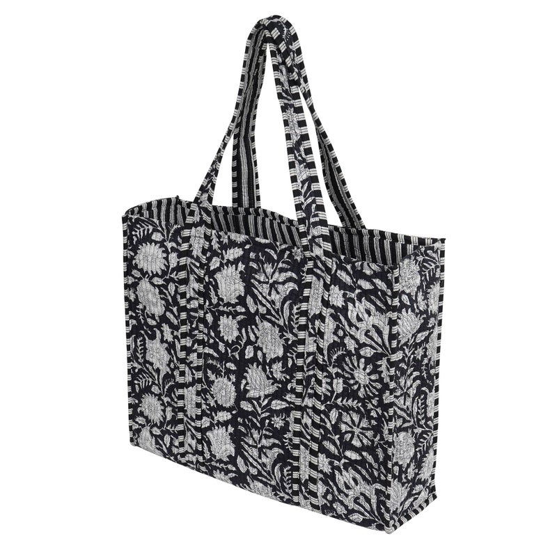 Marubhumi Women Lightweight Travel Bag Purse Cotton Shoulder Tote Bag For Shopping Grocery & Beach Bag (Design-1) - Image 4