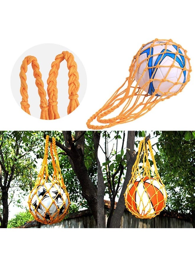 EastyGold Basketball Net Bag Soccer Football Mesh Storage Sports Ball Holder Nylon Carry Bag Durable Single Ball Carrier 2 Pack Black Fit Ball 3 4 5 - Image 2