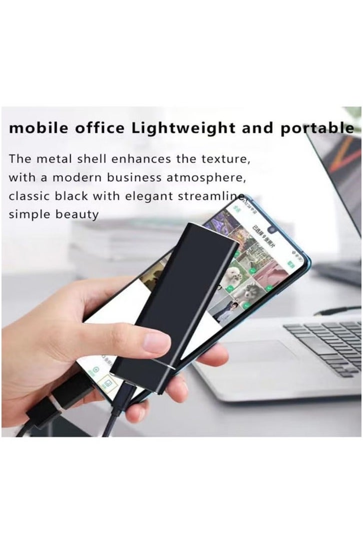 64GB External Hard Drive,Large Capacity Ultra Slim Portable Hard Shockproof Anti-Drop Drive External USB 3.1 Storage Compatible for PC, Desktop, Laptop, Harddrive (Black) - Image 4