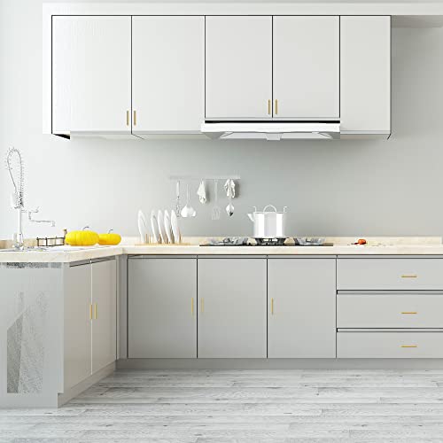 Redunest Cabinet Pulls Gold Cabinet Handles Square Drawer Pulls, 5 Pack 5 Inch Stainless Steel Kitchen Door Cupboard Cabinet Handles, Drawer Hardware Handles, 128mm Hole Centers - Image 5