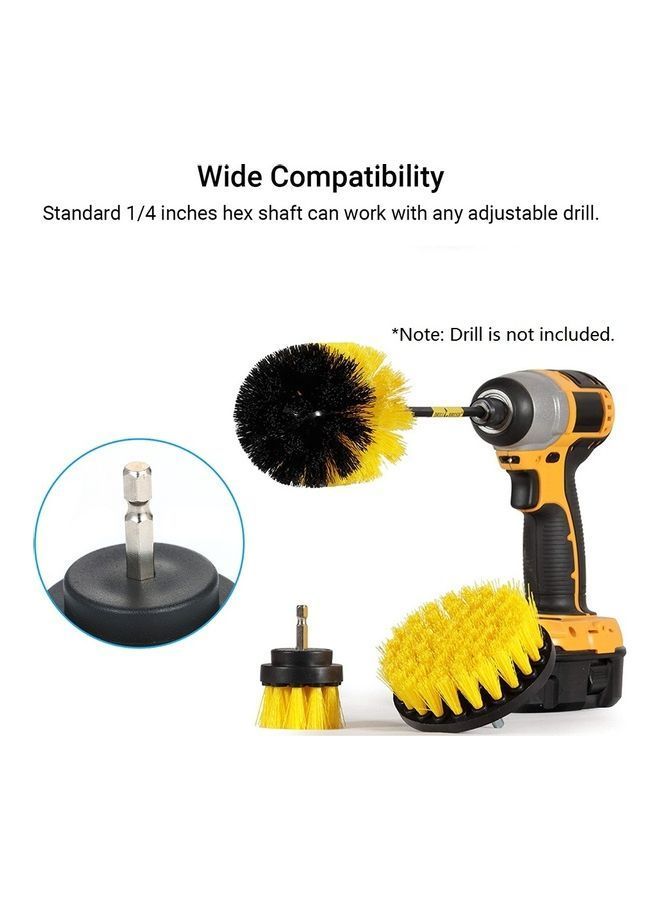 NIBEMINENT 3-Piece Electric Brush Yellow/Black  - Image 5