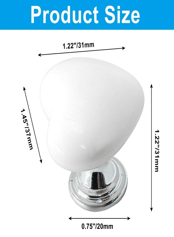 BokWin 3 Pcs Toilet Flush Tank Button Love Shape Toilet Push Button Women Manicures Toilet Button Pusher Tool for Bathroom(White) - Image 5