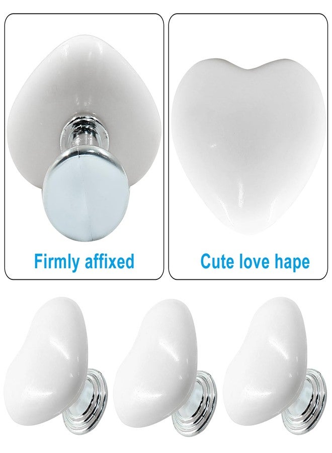 BokWin 3 Pcs Toilet Flush Tank Button Love Shape Toilet Push Button Women Manicures Toilet Button Pusher Tool for Bathroom(White) - Image 3