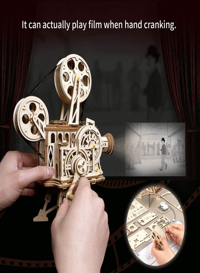 ROKR 3D Wooden Puzzles for Adults- 183pcs Mechanical Model Building Kit Wooden Craft Movie Projector Gift for Adults &Teens 14+ (Vitascope) - Image 3