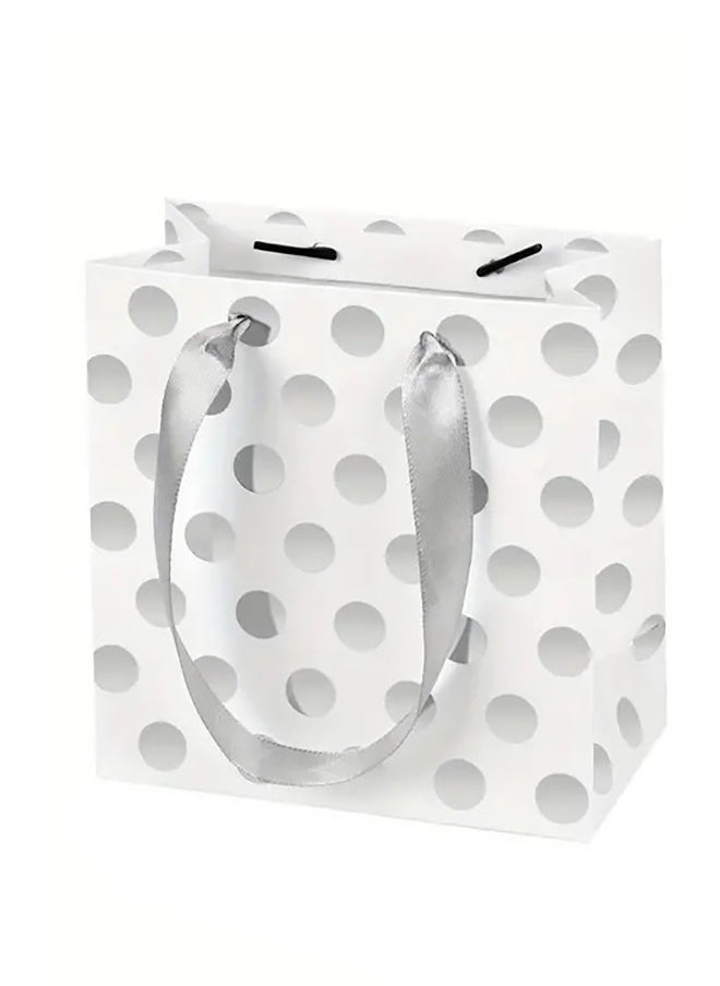 Share the Love - Gift Bag - Small | Silver Polka dot - Image 1