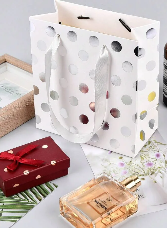 Share the Love Gift Bag - Small | Silver Polka dot