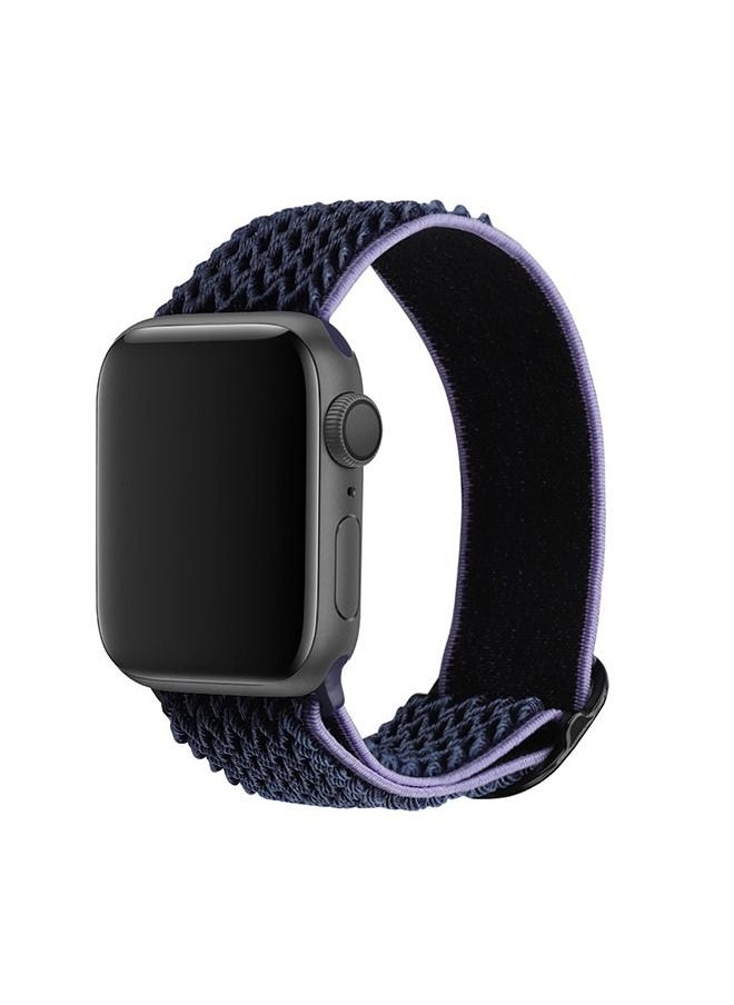 Generic - Braided Solo Loop Stretchy Strap Compatible with Apple Watch Band SE 42/44/45mm iWatch Series 7/6/5/4/3/2/1 - Image 1