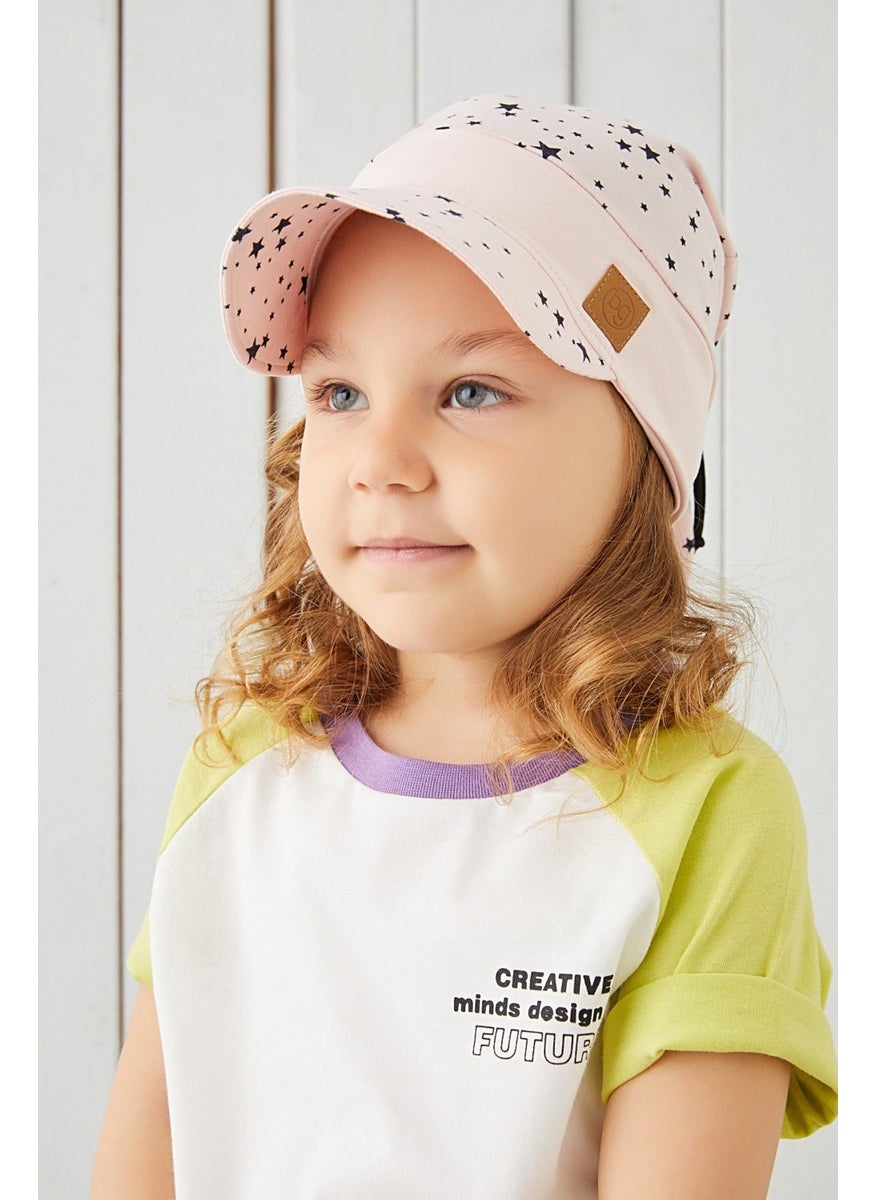 Babygiz Cotton Handmade Soft Baby Girl Child Visor Powder Summer Spring Bow Hat  - Image 1