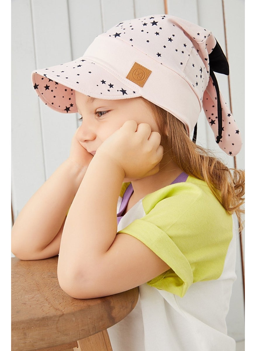 Babygiz Cotton Handmade Soft Baby Girl Child Visor Powder Summer Spring Bow Hat  - Image 2