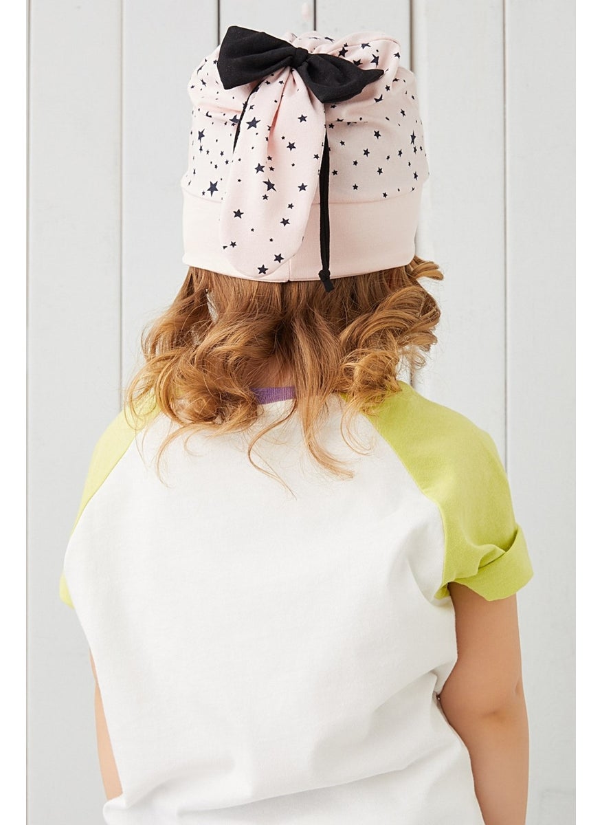 Babygiz Cotton Handmade Soft Baby Girl Child Visor Powder Summer Spring Bow Hat  - Image 3