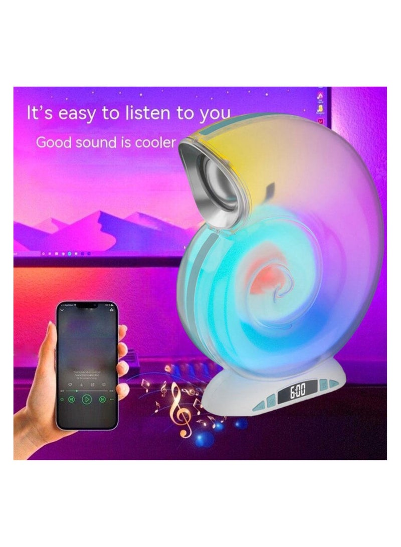Conch Music Light – Bluetooth Speaker with Colorful LED Night Light, Touch Control, Wireless Portable Speaker for Relaxation, Ambient Lighting, and Music Syncing - Image 2
