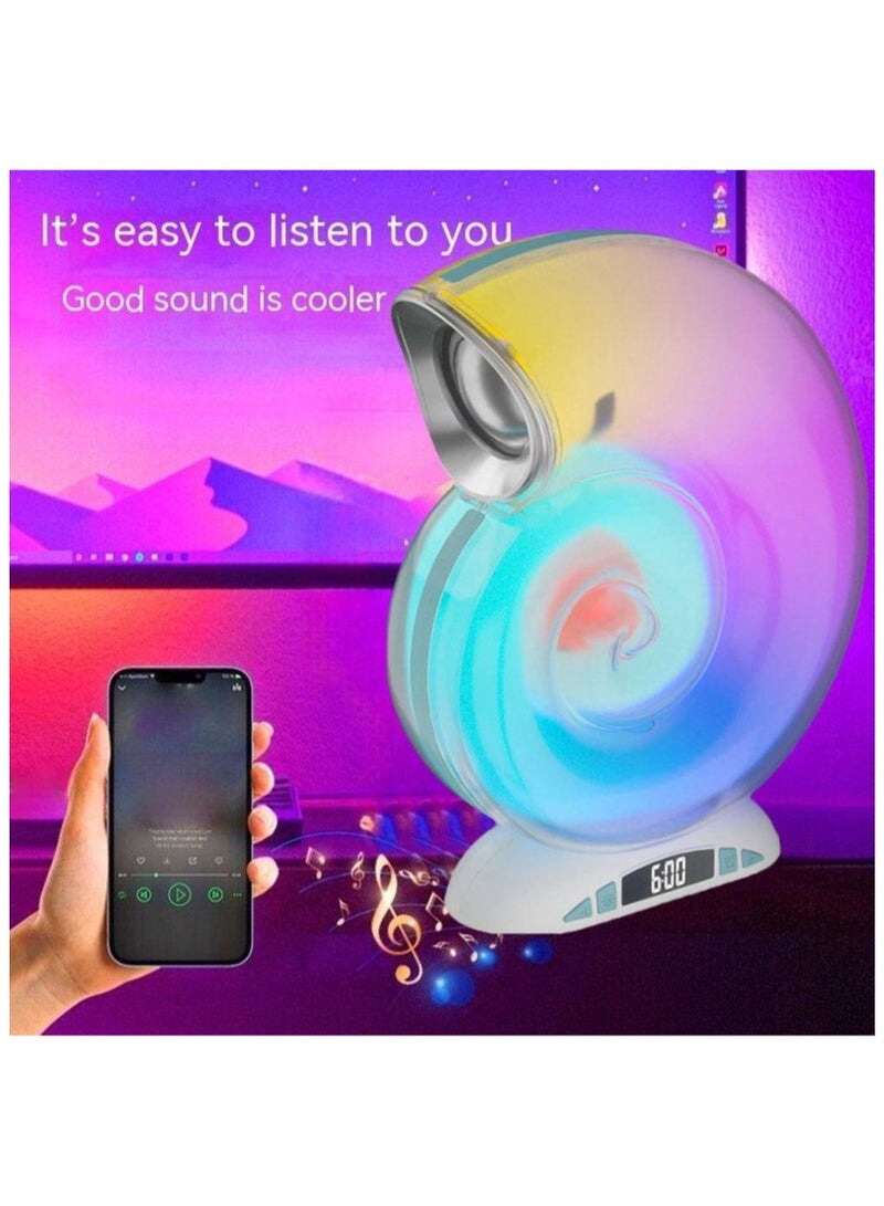 Conch Music Light – Bluetooth Speaker with Colorful LED Night Light, Touch Control, Wireless Portable Speaker for Relaxation, Ambient Lighting, and Music Syncing - Image 1