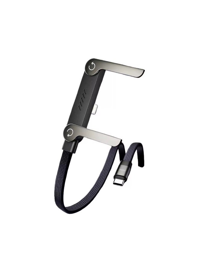 اراباش كابل شحن سريع مضفر بقوة 240 واط مع حامل قابل للطي، كابل شحن USB-A إلى Lightning لأجهزة iPhone و iPad، كابل ألعاب متين - Image 2