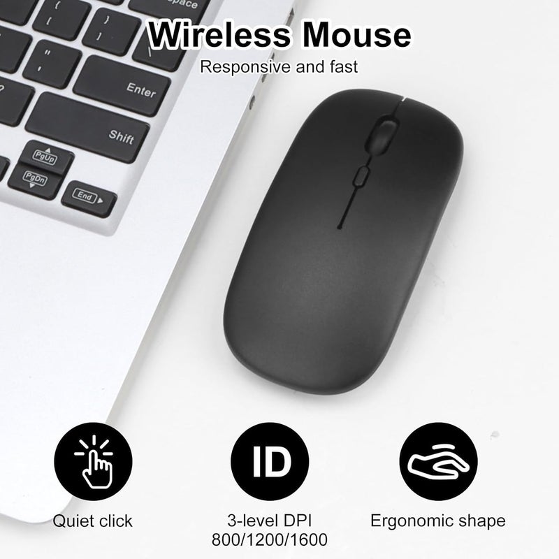 Novstuf Bluetooth Keyboard and Mouse, Universal Rechargeable Wireless Tablet Keyboard Ultra Slim Universal Portable Keyboards for iPad Tablet Samsung Tab Lenovo Tab iOS Android Windows - Image 4