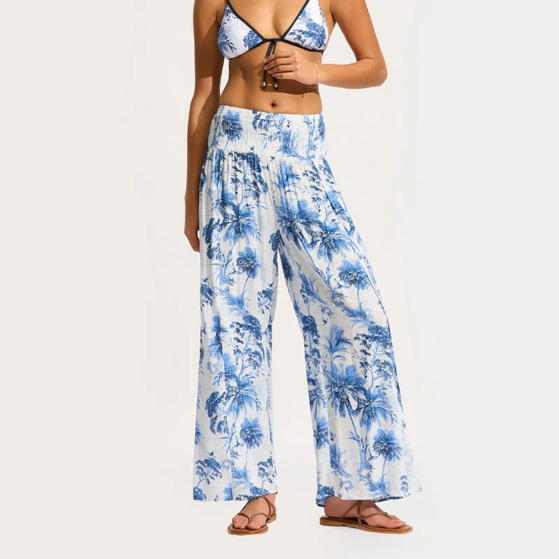 Seafolly Marbella Shirred Waist Wrap Pant - Women
