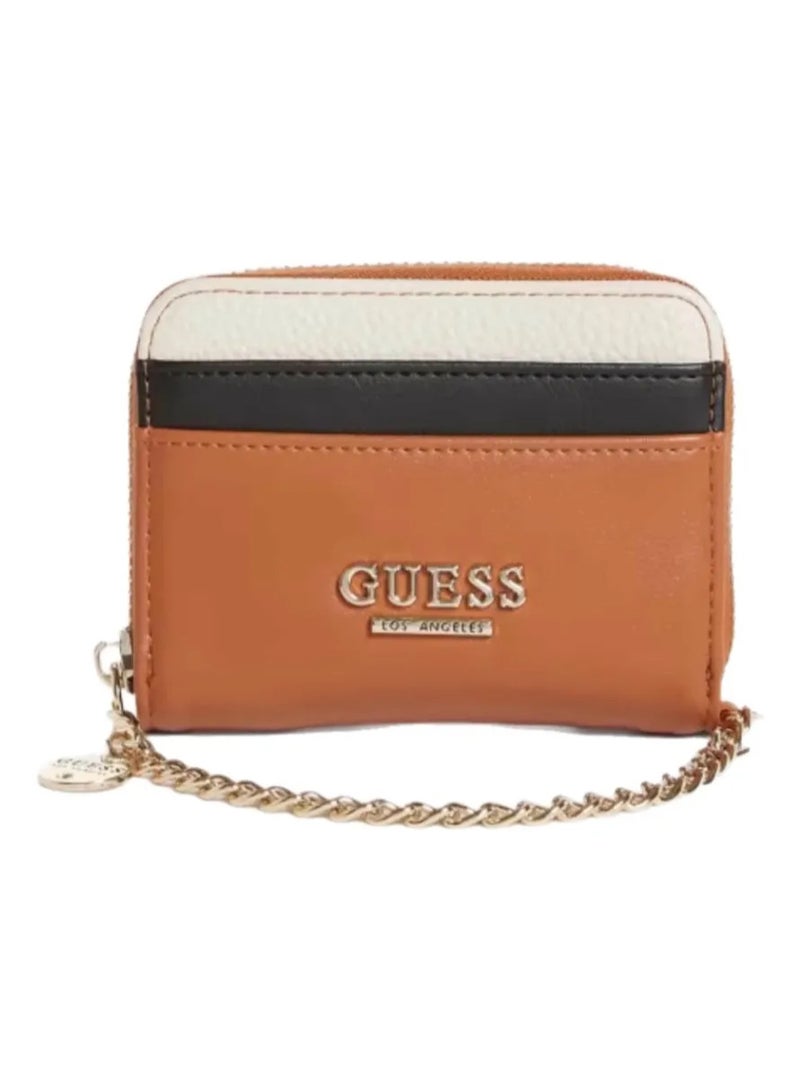 GUESS Guess Boy Logo Zip Wallet, Brown 23GF120-USA  - Image 1