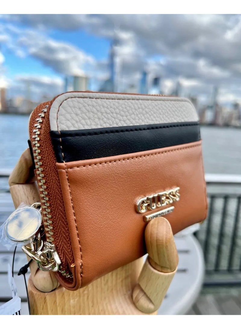 GUESS Guess Boy Logo Zip Wallet, Brown 23GF120-USA  - Image 2