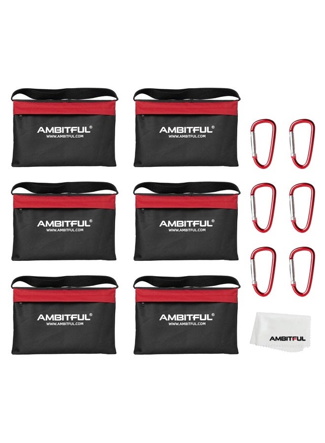 AMBITFUL Set of Heavy Duty Sand Bag Photography Studio Video Stage Film Sandbag Saddlebag for Light Stands Boom Arms Tripods(6 Packs)