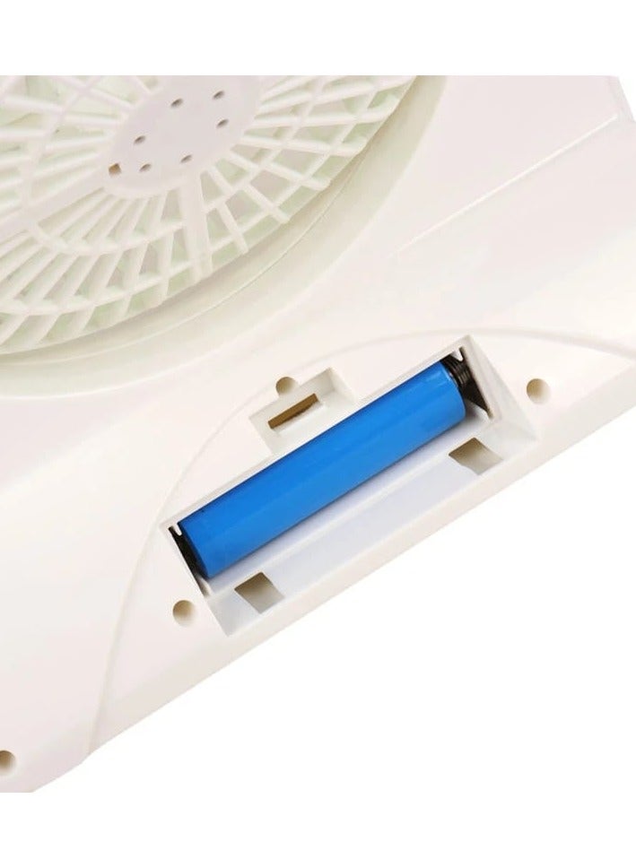 Deepking DK-128 Rechargeable Desk Fan with Built-in Emergency LED Lamp – Compact, Energy-Efficient, and Ultra-Quiet Fan for Personal Cooling and Power Outage Solutions - Image 2