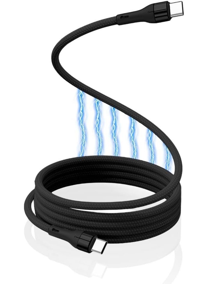 ARKTechno 60W Magnetic Type C to Type C Cable Fast Charging 3.28Ft/1.M, 480Mbps USB C to USB C Cable Data Sync Nylon Braided for iPhone 16/16 Plus/16 Pro/16 Pro Max/15, Galaxy S24/S23, MacBook - Image 4