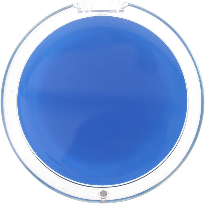 Ciieeo Foldable Small Pocket Mirror 5X Magnifying Compact Handheld Makeup Mirror for Travel and Purse Use with Blue Cover - Image 1