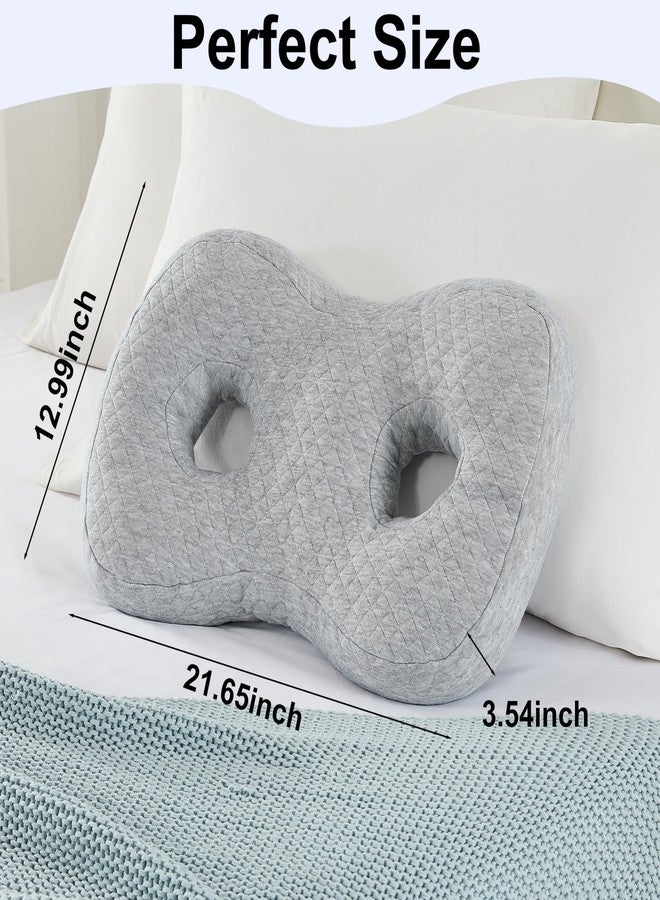 galactruly Ear Piercing Pillow for Side Sleepers, Ultra Soft Cover Relief Ear Pain,Two Ear Holes Protection for Ear Pierced, Earring Pillow - Image 5