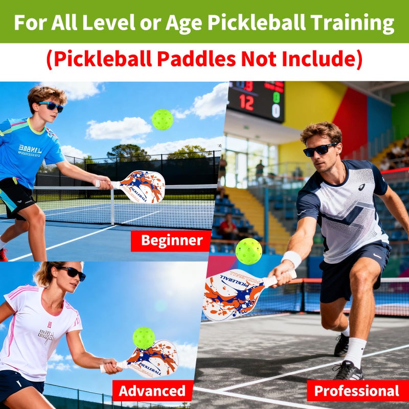 Wiseek 100pc Pickleball Balls,40 Holes indoor Pickleball Balls with Mesh Bag,8mm Precision Drilled-Spaced Pickle ball Set-Professional Plastic Ball for Pickleballs Paddles&Indoor or Outdoor Sport Court(green - Image 5