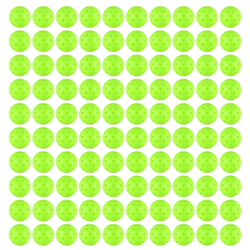 Wiseek 100pc Pickleball Balls,40 Holes indoor Pickleball Balls with Mesh Bag,8mm Precision Drilled-Spaced Pickle ball Set-Professional Plastic Ball for Pickleballs Paddles&Indoor or Outdoor Sport Court(green - Image 1