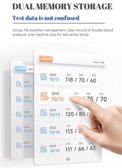 Blood Pressure Monitor, Dual User 2x90 Memories Digital Blood Pressure Machine with Voice Large LCD Display, Adjustable Cuff USB Charging Automatic Upper Arm Bp Monitor - pzsku/ZD74D5ECAD76FAAAB1B44Z/45/_/1739439774/90acc012-51bd-4ee7-95fd-fe8127359793