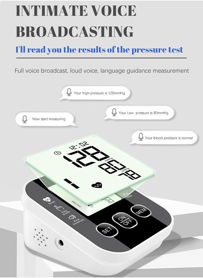 OLO - Blood Pressure Monitor, Dual User 2x90 Memories Digital Blood Pressure Machine with Voice Large LCD Display, Adjustable Cuff USB Charging Automatic Upper Arm Bp Monitor - Image 1