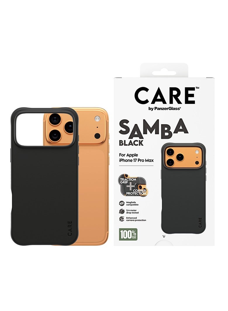 PanzerGlass CARE Fashionable Case Samba with MagSafe iPhone 17 Pro Max - Black - Image 1