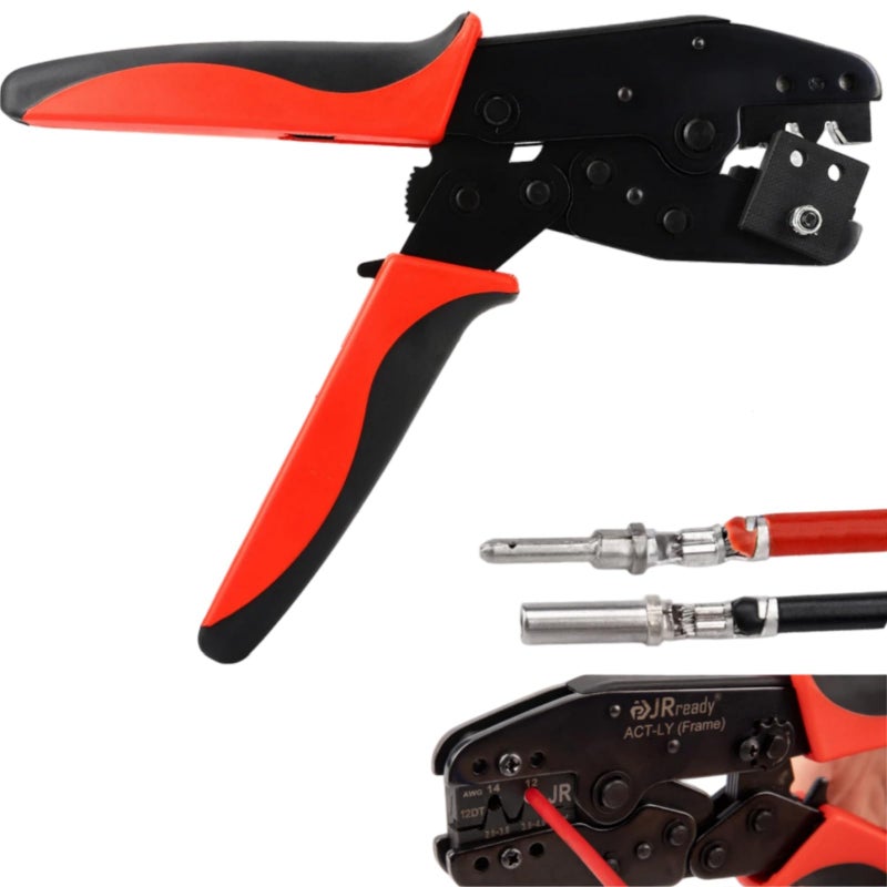 JRready Deutsch DTP Crimp Tool Open Barrel ACTLY12DTP for Size12 25A High Current Stamped Contacts 1214AWG Deutsch Connector OffRoad Modification Tractors Agricultural Repair