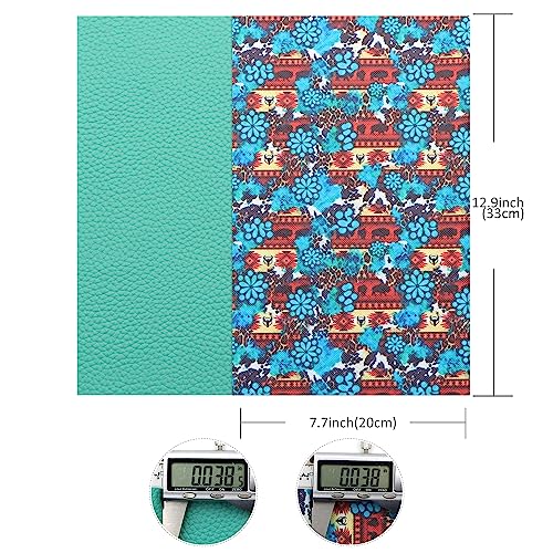 David accessories Cow Pattern Faux Leather Sheets Pattern Synthetic Leather Fabric Canvas Back 5 Pcs 7.7" x 12.9" (20 cm x 33cm) for DIY Earring Making Crafts (A) - Image 5