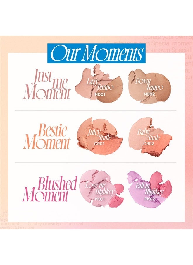 Mellow Dual Blush | ND01 Lazy Tempo | Dual Color, Jelly Texture, 12 Colors, Longwear, Long-lasting | 7.2g