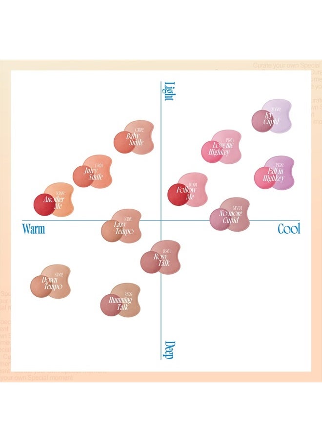Mellow Dual Blush | ND01 Lazy Tempo | Dual Color, Jelly Texture, 12 Colors, Longwear, Long-lasting | 7.2g