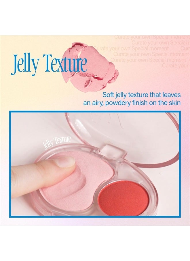 Mellow Dual Blush | ND01 Lazy Tempo | Dual Color, Jelly Texture, 12 Colors, Longwear, Long-lasting | 7.2g