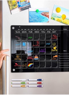 Muyixin Magnetic Dry Erase Board  Calendar  - 6 Whiteboard Markers with Magnets  - Image 3