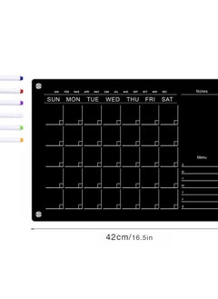 Muyixin Magnetic Dry Erase Board  Calendar  - 6 Whiteboard Markers with Magnets  - Image 2